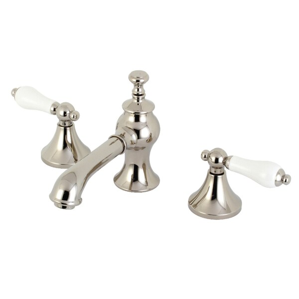 KC7066PL Vintage 8" Widespread Bathroom Faucet, Polished Nickel